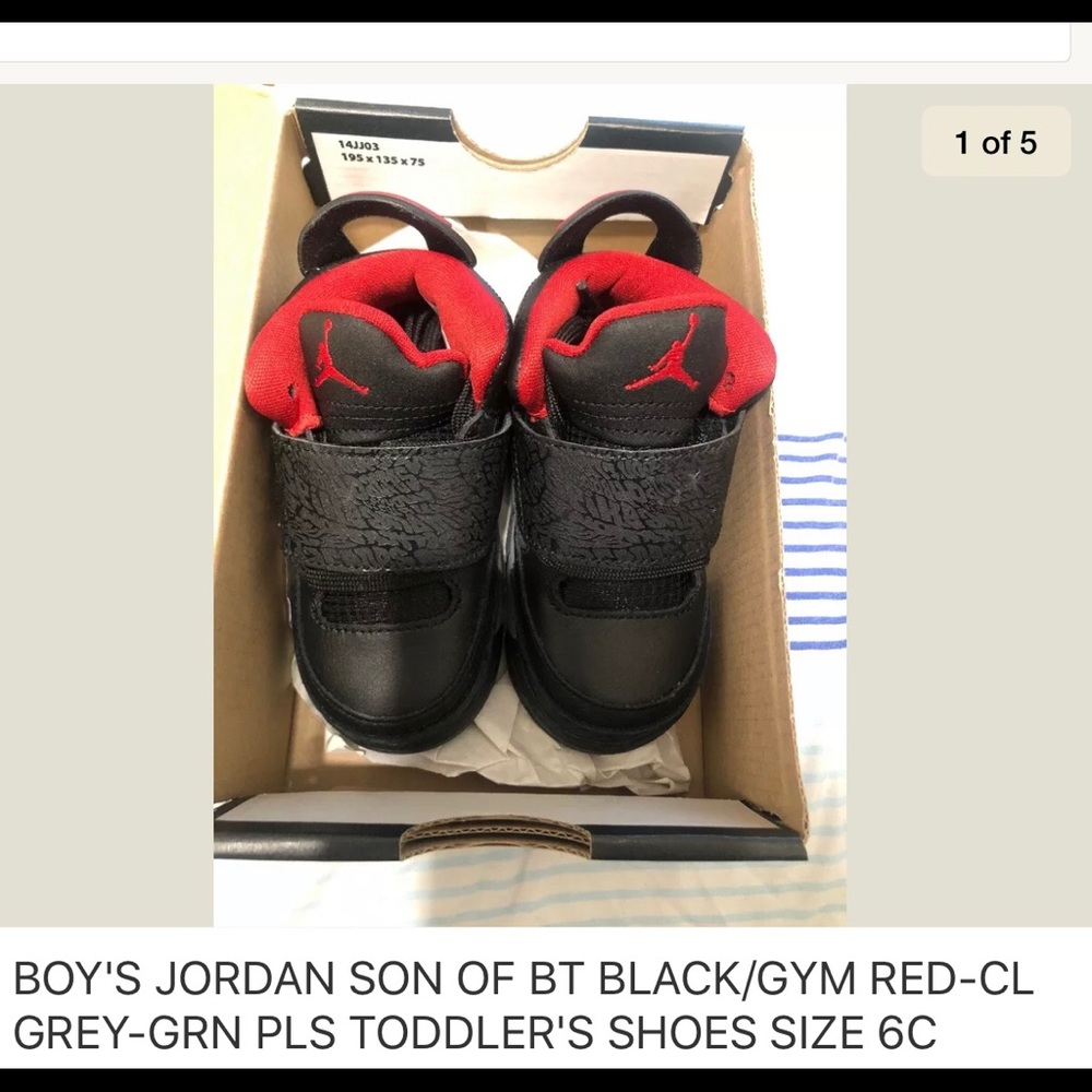 Nike Jordan Toddler Son of BT size 6C